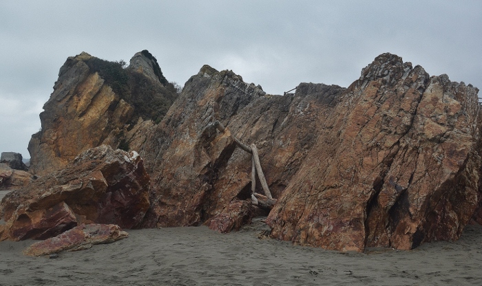Harris State Beach rock formations